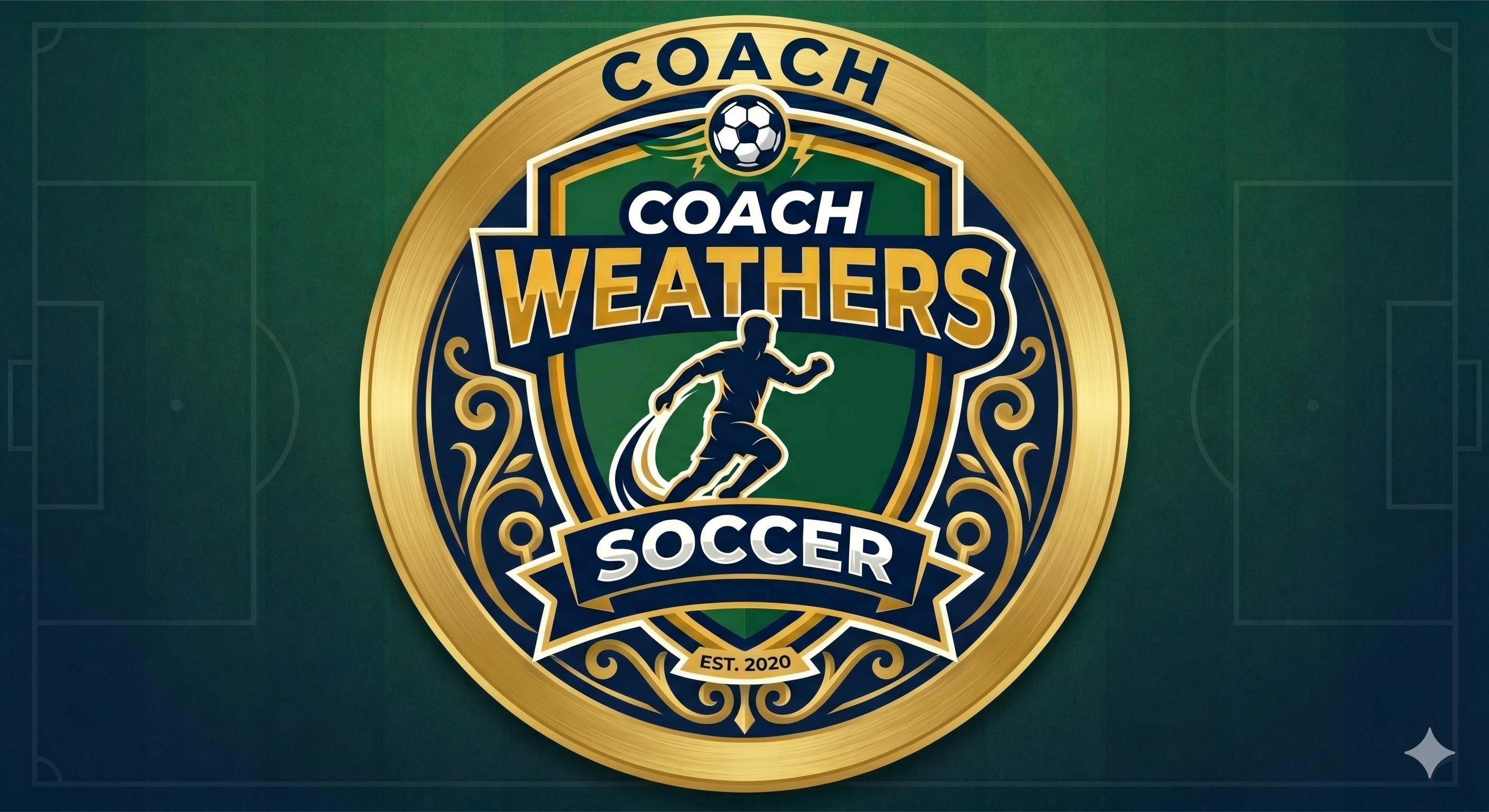 Coach Weathers Soccer Badge Logo